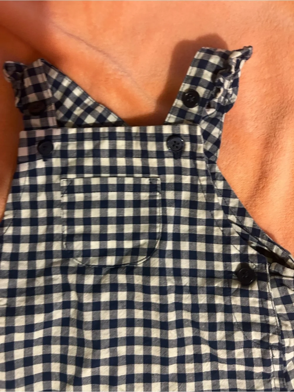 Carter's Navy and White Gingham Pinafore Skirt